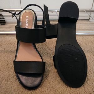 Rampage black 1.5inch heel sandals